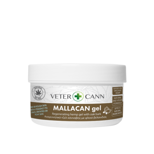 Vetercann MALLACAN Gel reparador de piel para animales con cáñamo